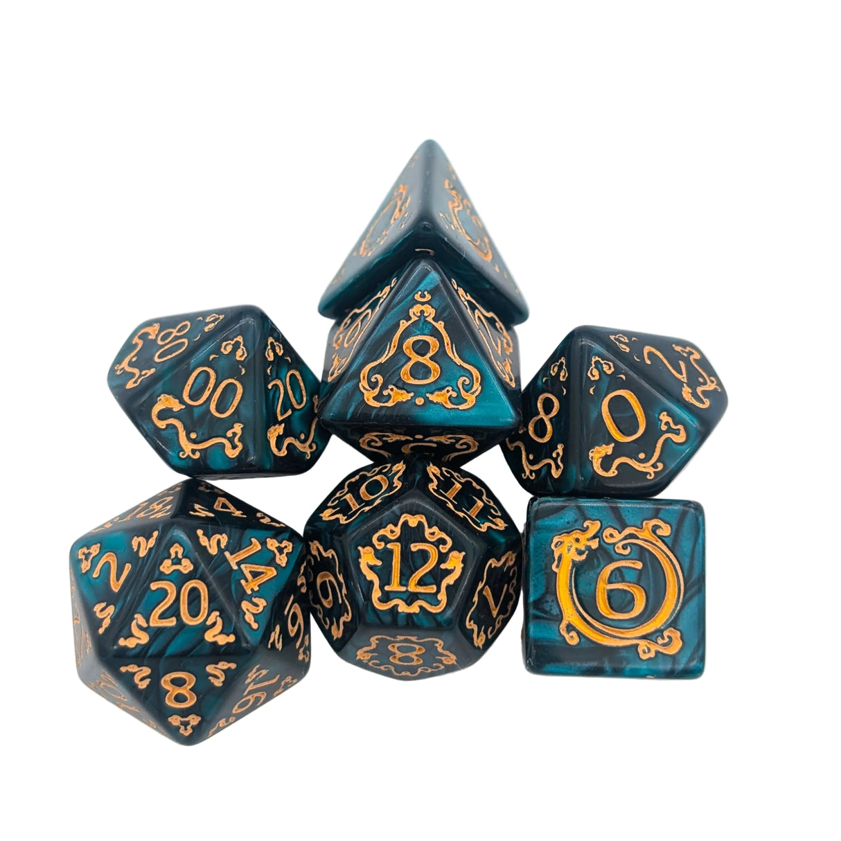 Dragon Green Dice Set