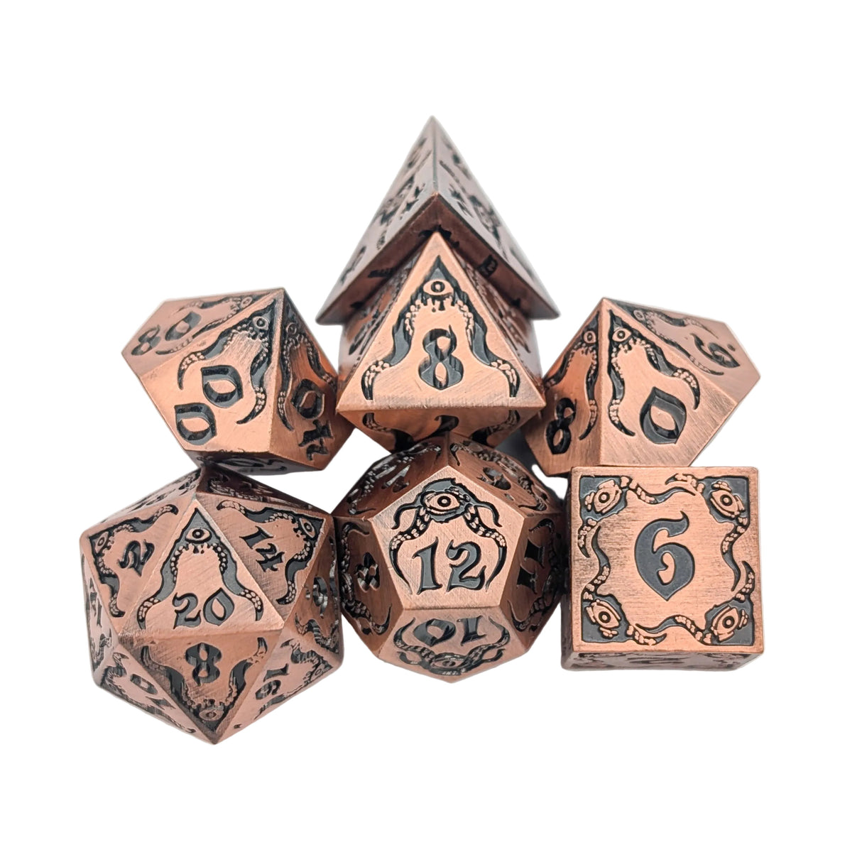 Eldritch Copper Metal Dice Set