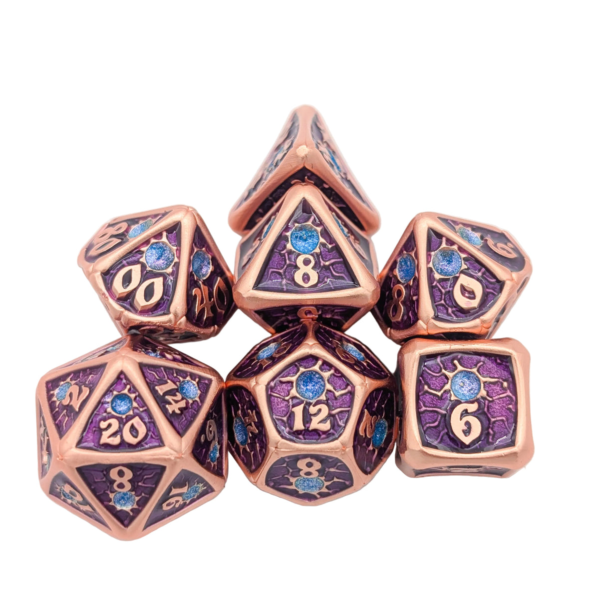 Royal Plum Metal Dice Set