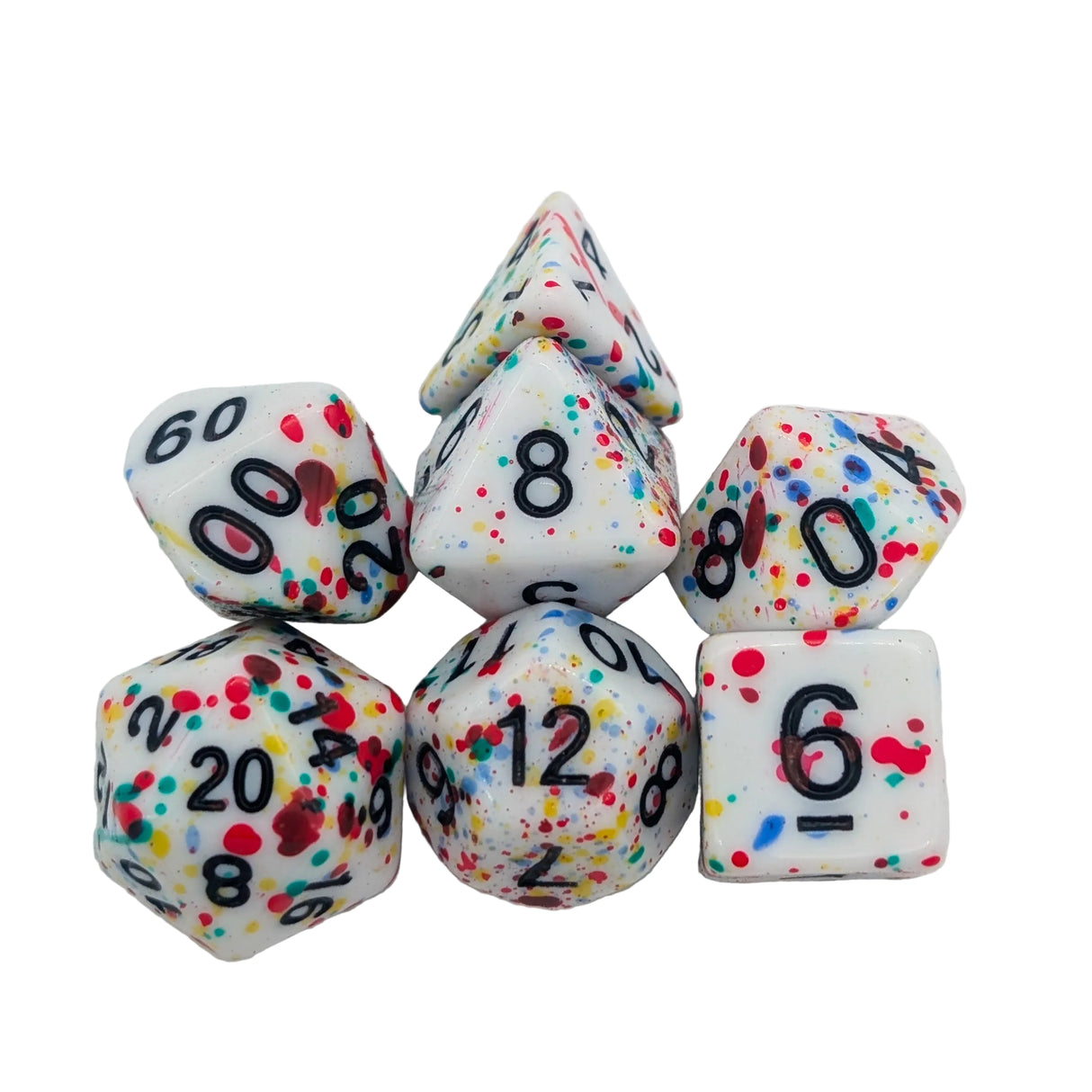Splatter Multi-Coloured Dice Set