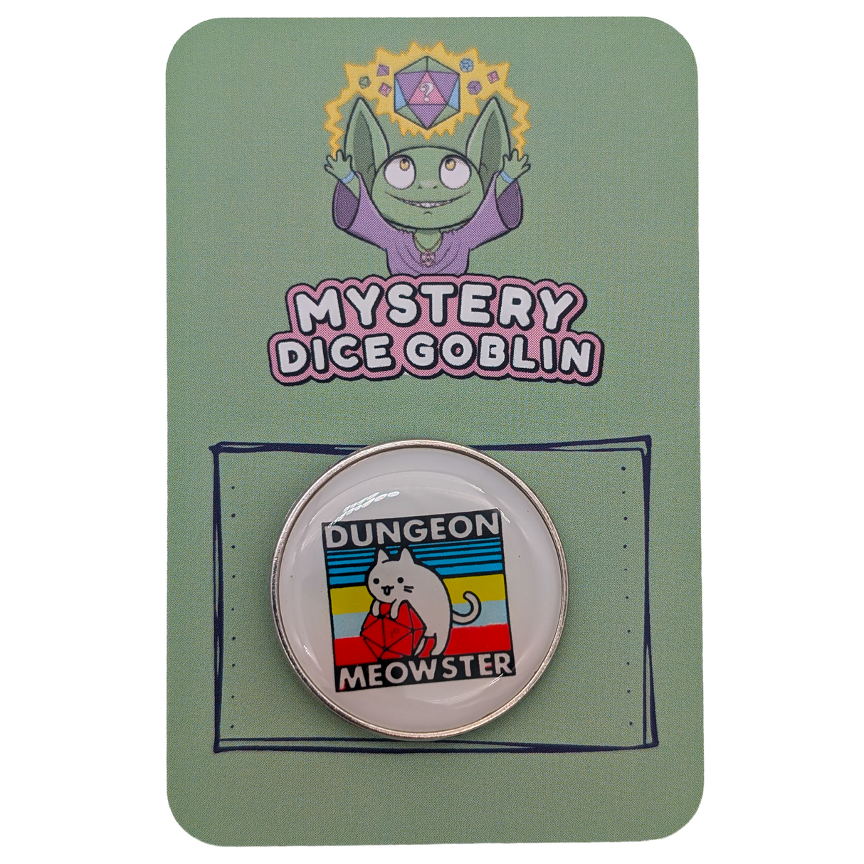 Dungeon Meowster Circle Pin