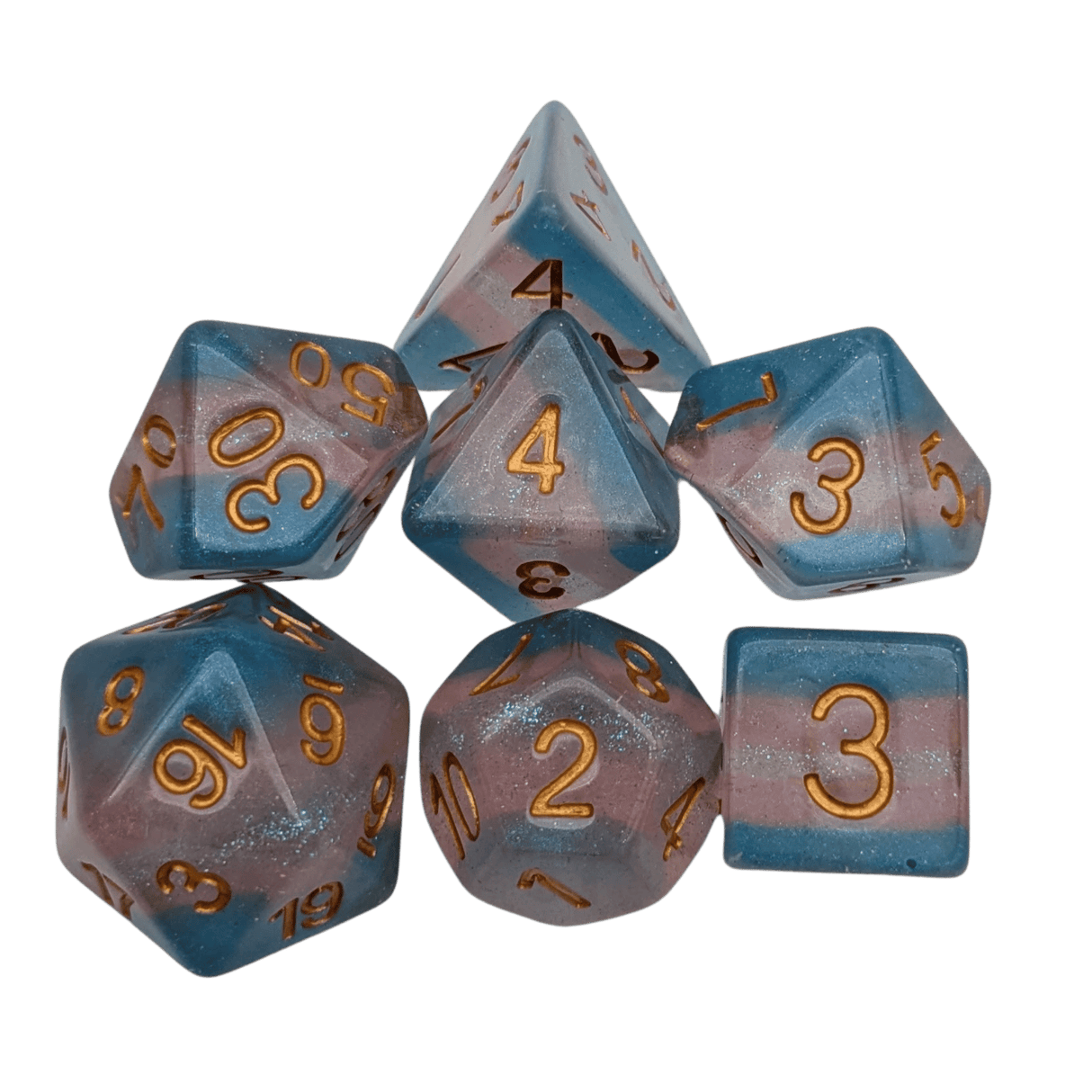 Pride Trans Dice Set