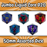 Assorted Jumbo Liquid Core D20 (1 D20)