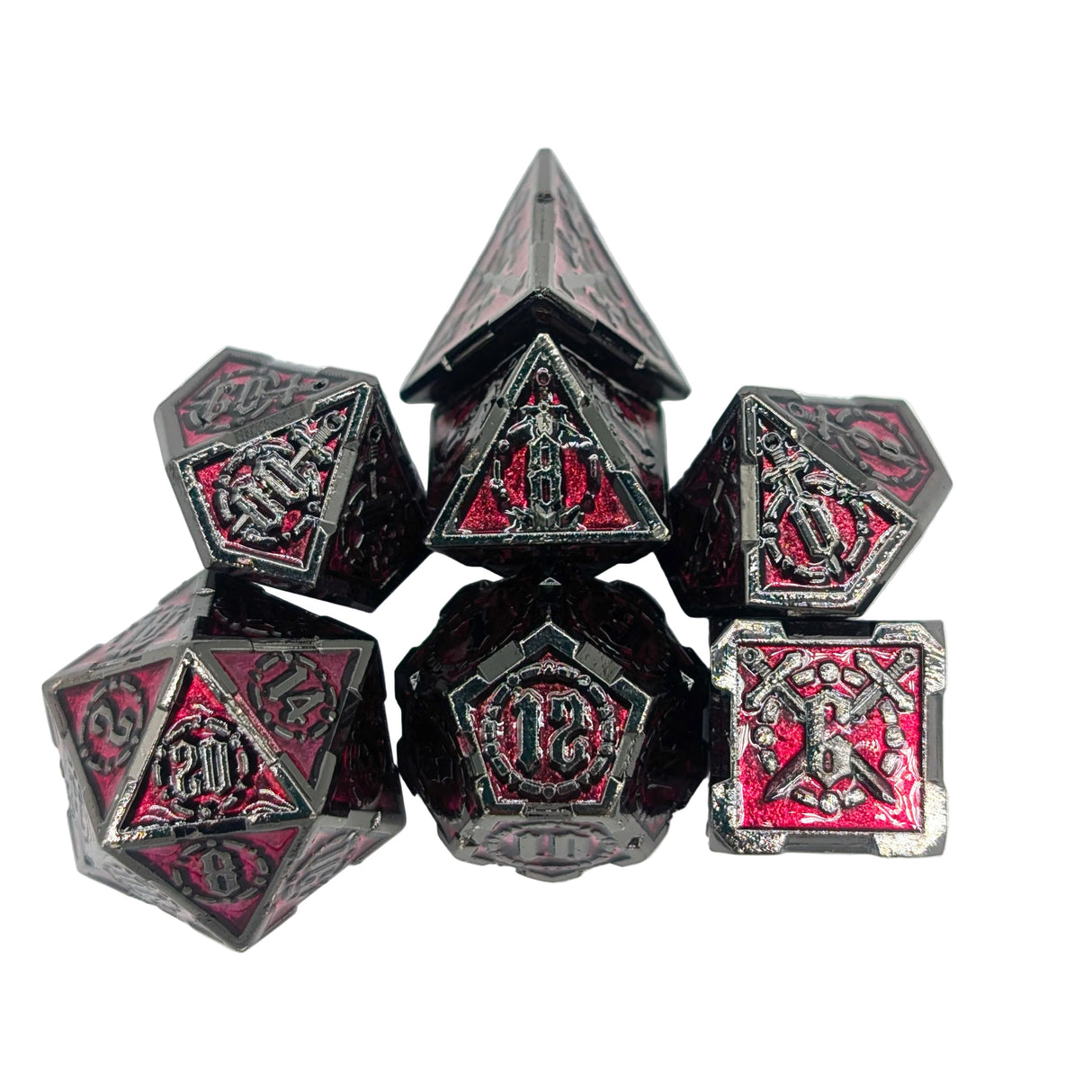 Swords Red and Black Dice Set