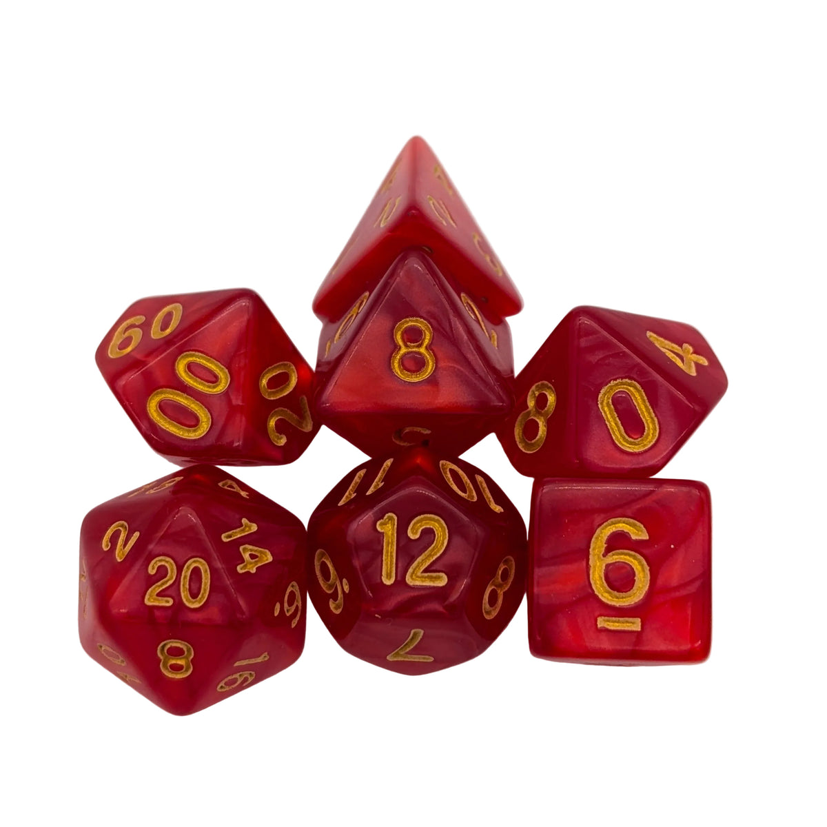 Pearl Red Dice Set – Mystery Dice Goblin Wholesale
