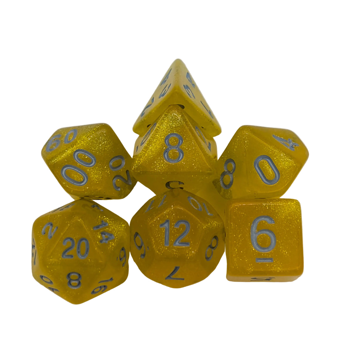 Shimmer Yellow Dice Set