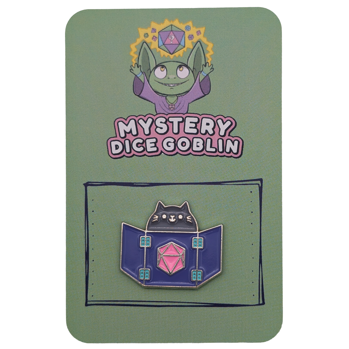 Dungeon Meowster Purple Cat Pin