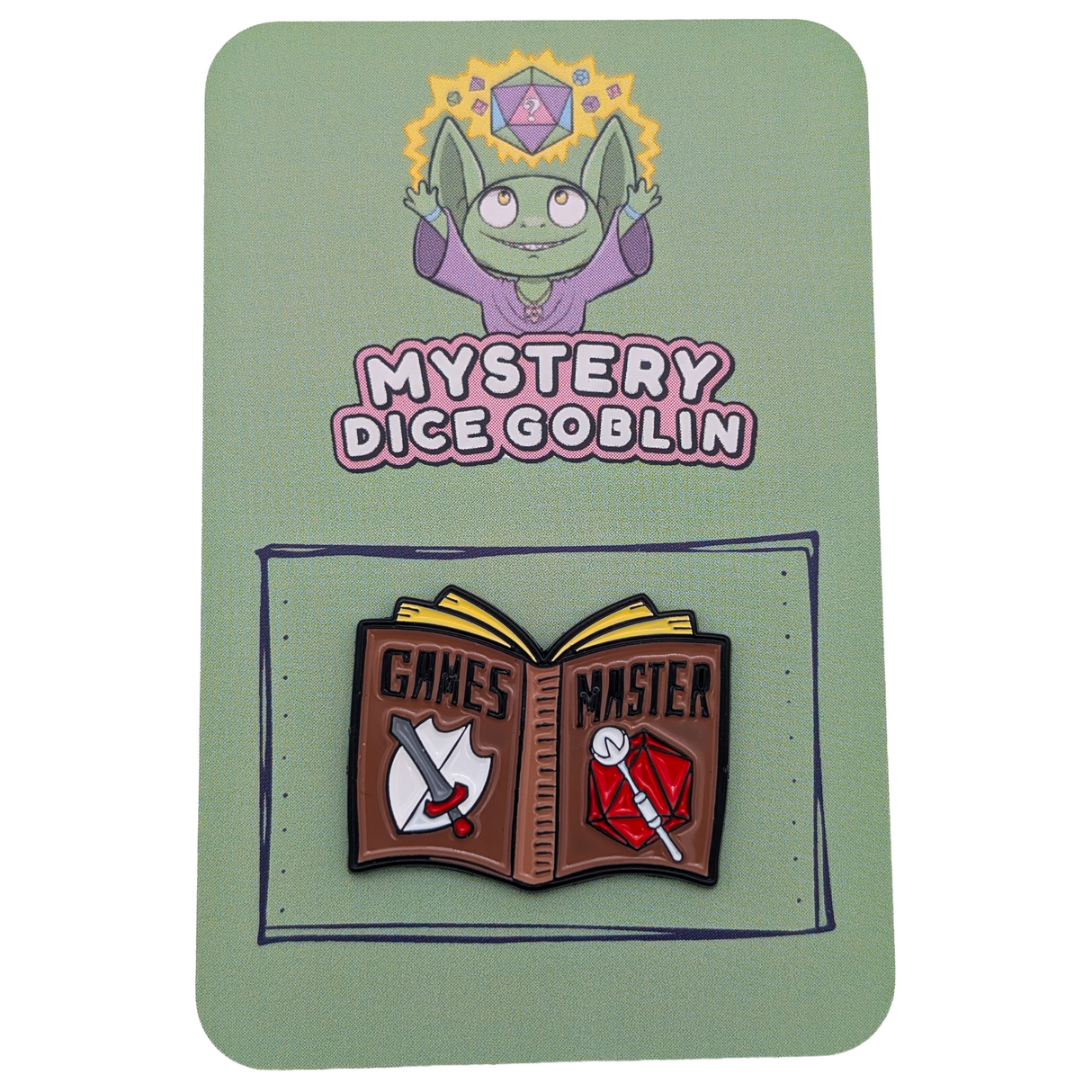 Games Master Book RPG Pin
