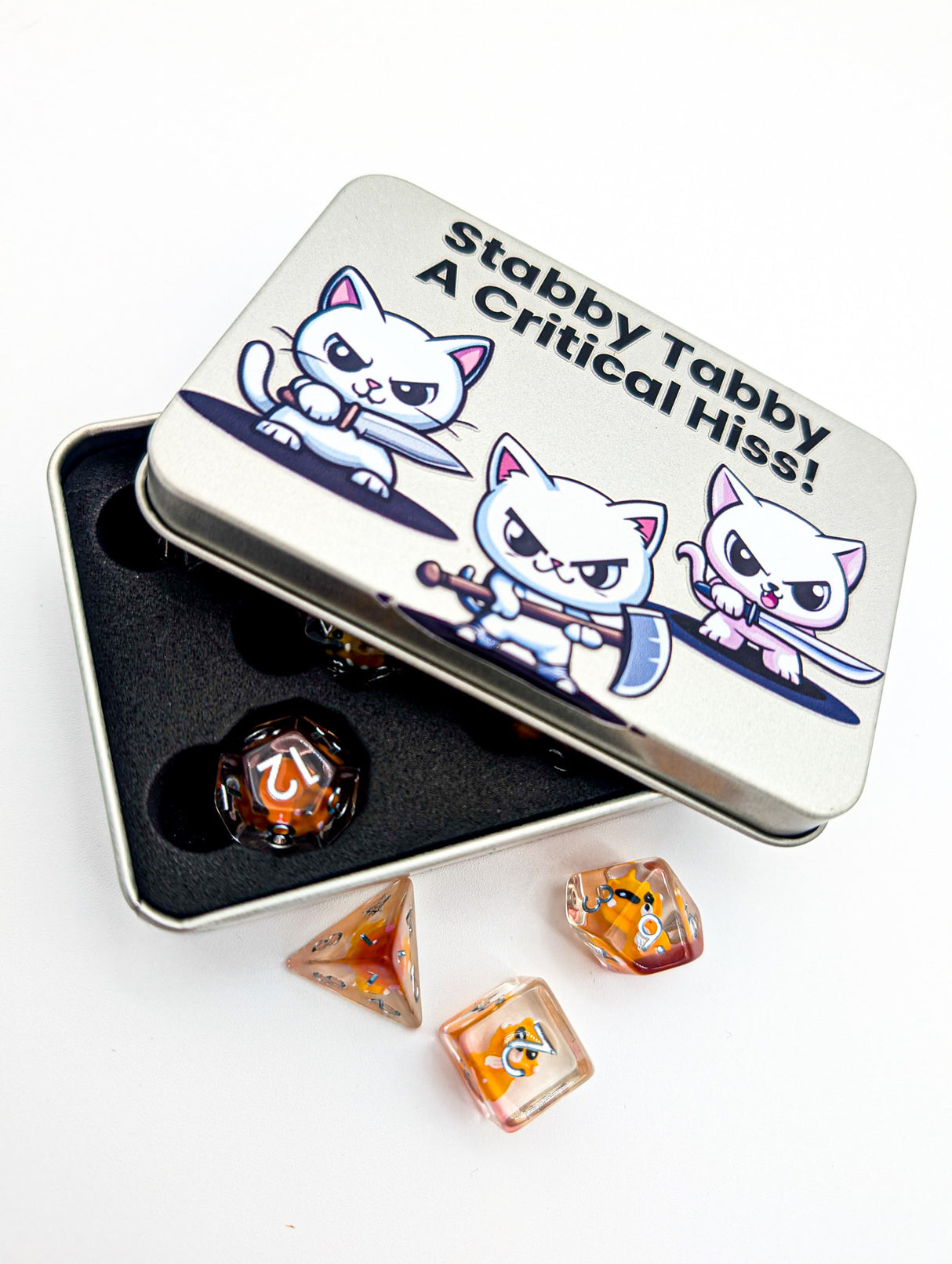 Cat Dice Tins (Stabby Tabby)