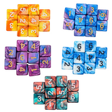 Assorted Numbered D6s (10 Sets)