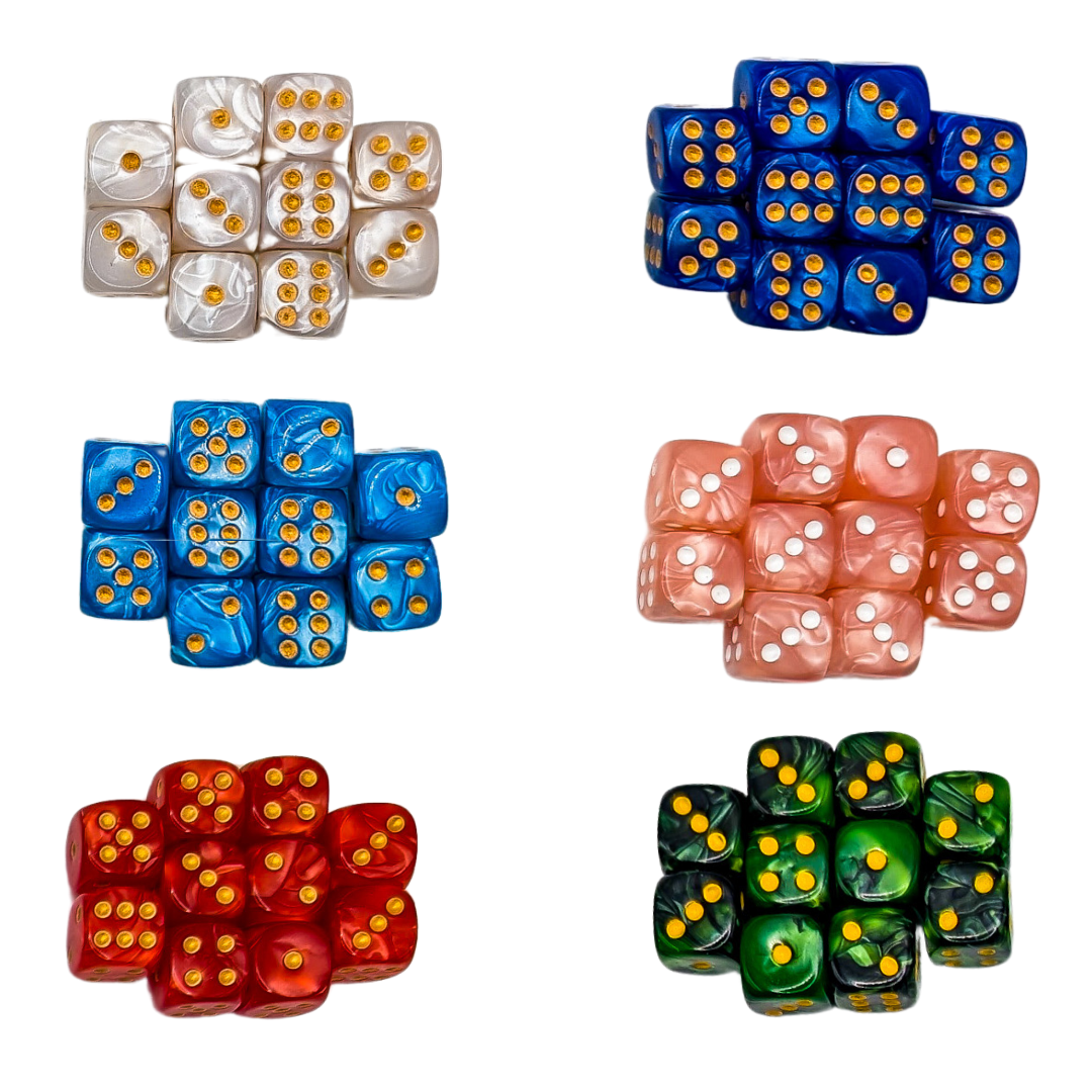 Assorted Pipped D6s (Set of 10 or 36)