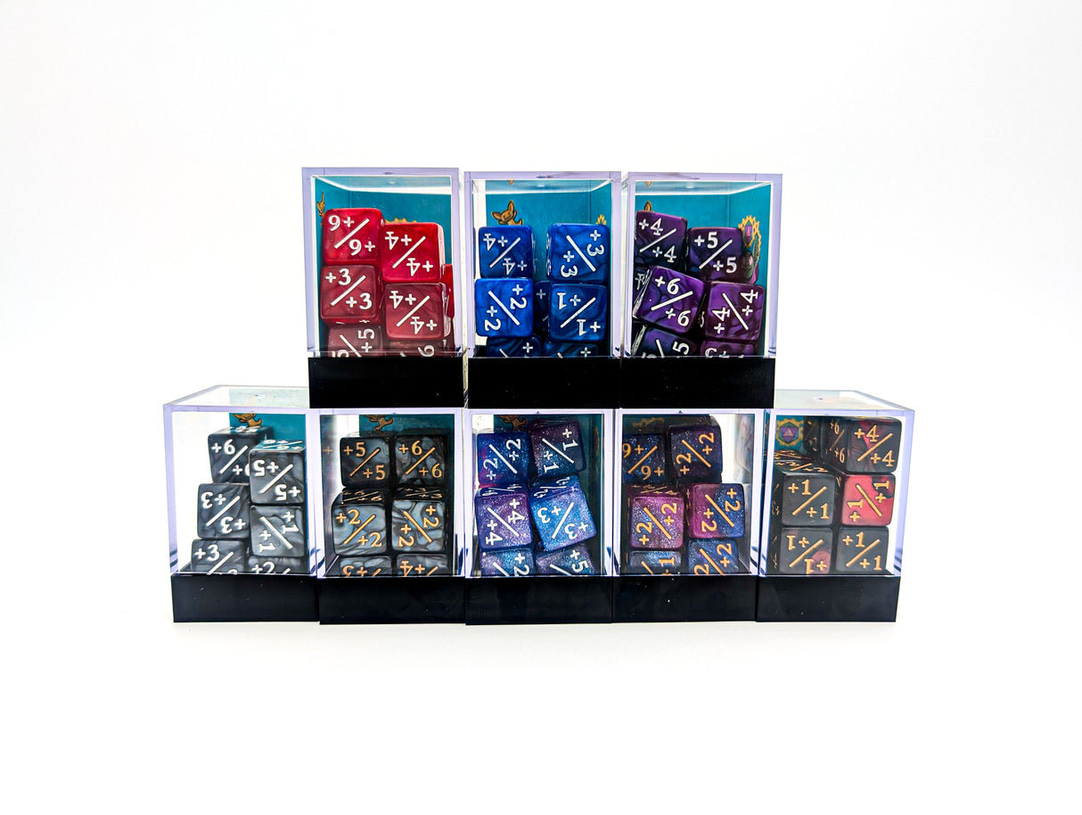 Assorted Counter Dice +/+ (10 Sets)